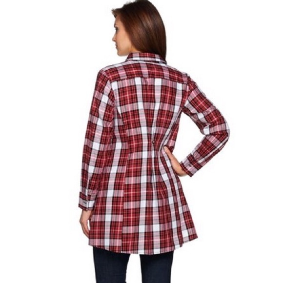 Joan Rivers plaid swing tunic w/ pockets sz 3X - Picture 7 of 10